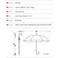 Japanese brand Long Umbrella 8K Windproof Wooden Handle Large Men's Umbrellas Rain Quality Classic Business Paraguas