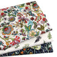 Japanese retro flower printed twill cotton fabric patchwork fabric for DIY sewing quilting leaves fat quarters material tissus
