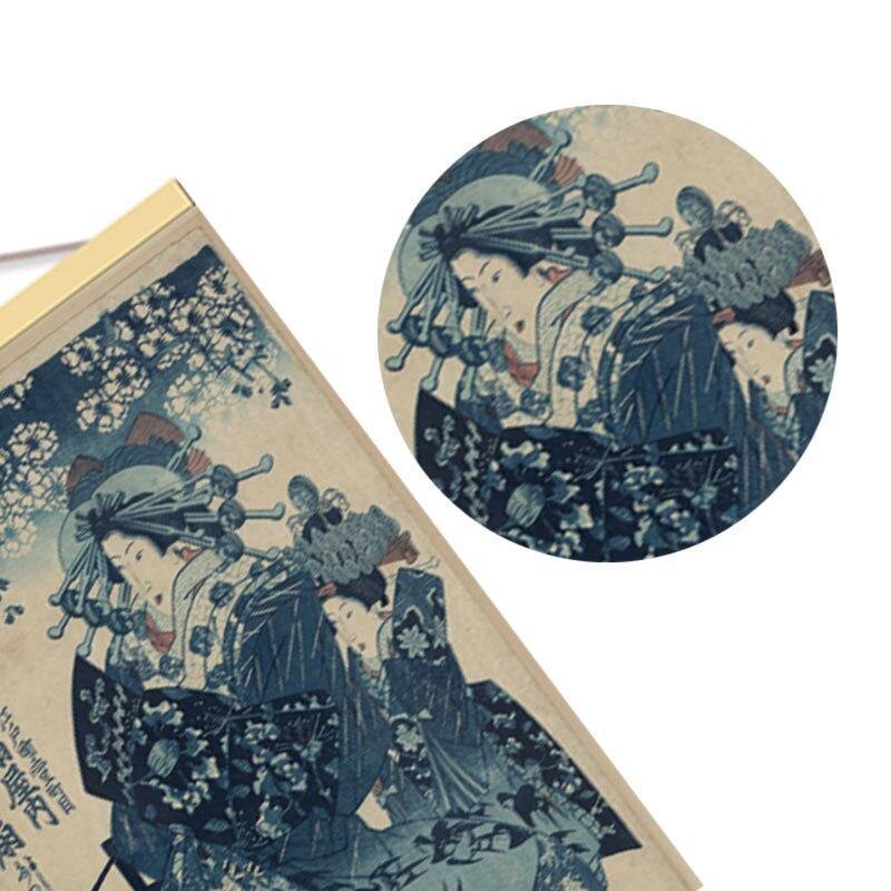 Japanisches Ukiyoe-Poster für HD-Leinwand-Wandbilder zur Dekoration des Wohnzimmers Wandkunst mit Massivholz Hängescroll