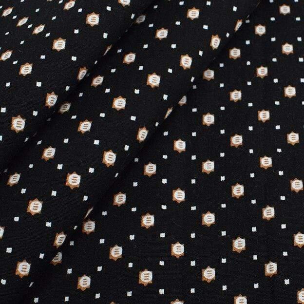 Chainho, Geometric Patterns, Printed Solid Color Cotton Fabric, DIY Quilting & Sewing Poplin Material for Baby & Children's Clothes, Shirt, Skirt