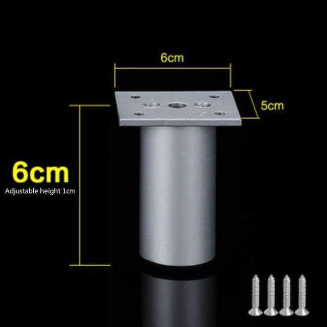 Dicke Aluminiumlegierungs-Tischbeindose Schrank Sofa Erhöhung Fuß verstellbar Multifunktionale Unterstützung Fuß Möbelzubehör 4Stk/Los