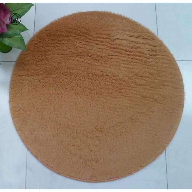 Fluffy Dicke Samt Runde Teppich 40-80cm Rutschfeste Toilette Bodenmatte Schlafzimmer Küche Fußmatte Teppich Für Wohnzimmer Yoga Matte