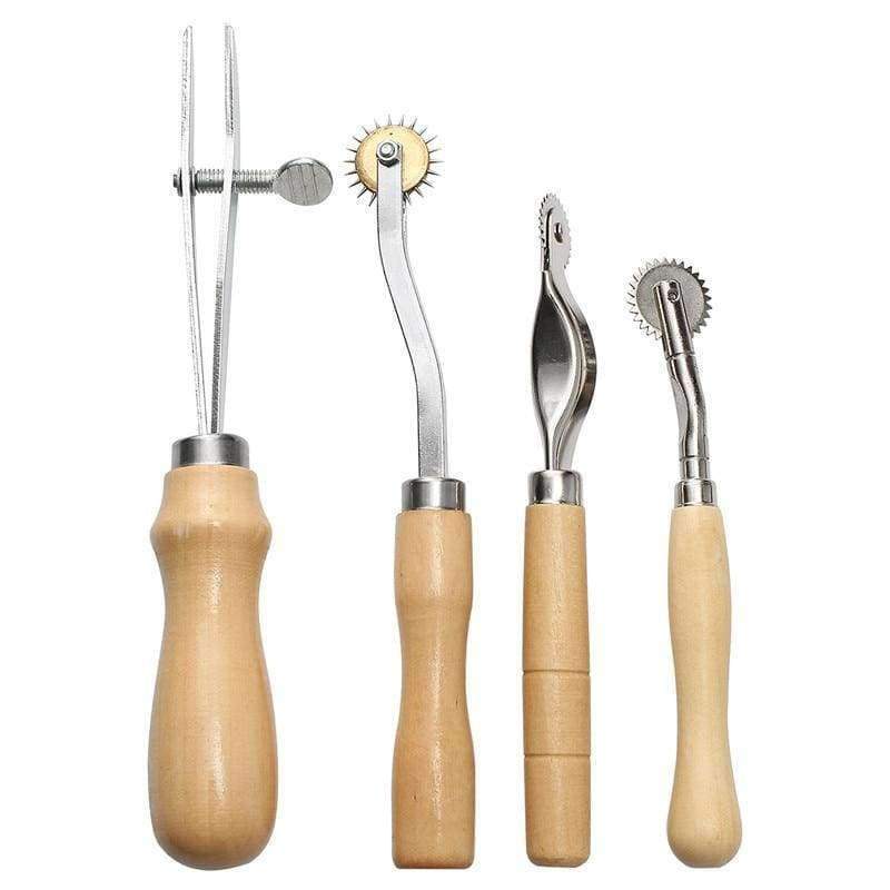 KiWarm Professional 37 Piece Leathercraft Tool Set Hand Sewing Hole Punch Tool Carving Work Saddle Leather Processing Accessories