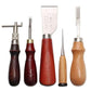 KiWarm Professional 37 Piece Leathercraft Tool Set Hand Sewing Hole Punch Tool Carving Work Saddle Leather Processing Accessories