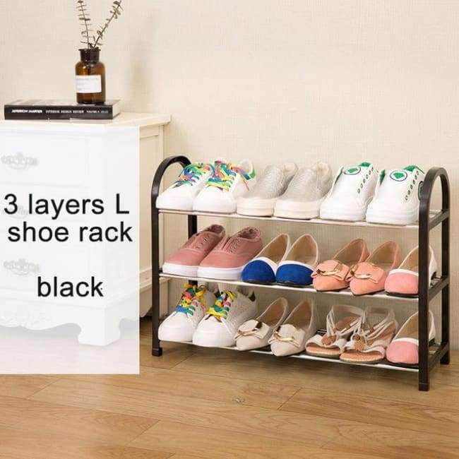 Mehrschichtiger Schuhregal Kunststoffteile Stahlrohr Schuhregal Leicht zusammengebauter Aufbewahrungsorganisator Standmöbel für das Wohnzimmer