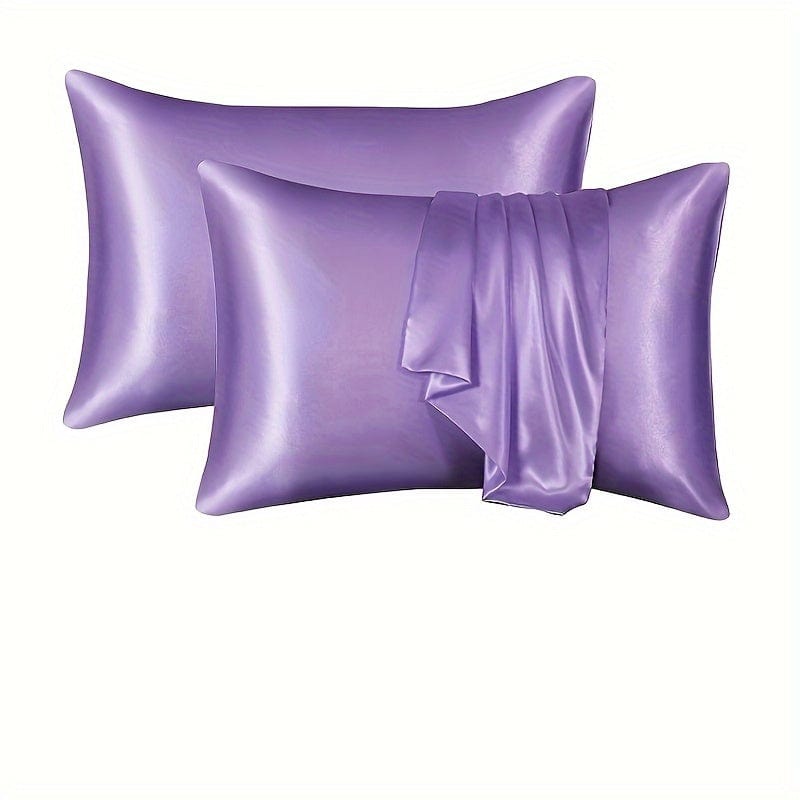 2pcs Satin-Kissenbezug, weiche und glatte Textur, Satin einfarbige Umschlagkissenbezüge, reduzieren Haarbruch, verhindern Falten