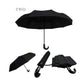 Leather curved handle men's automatic business umbrella men windproof black large auto umbrellas parasol rain paraguas