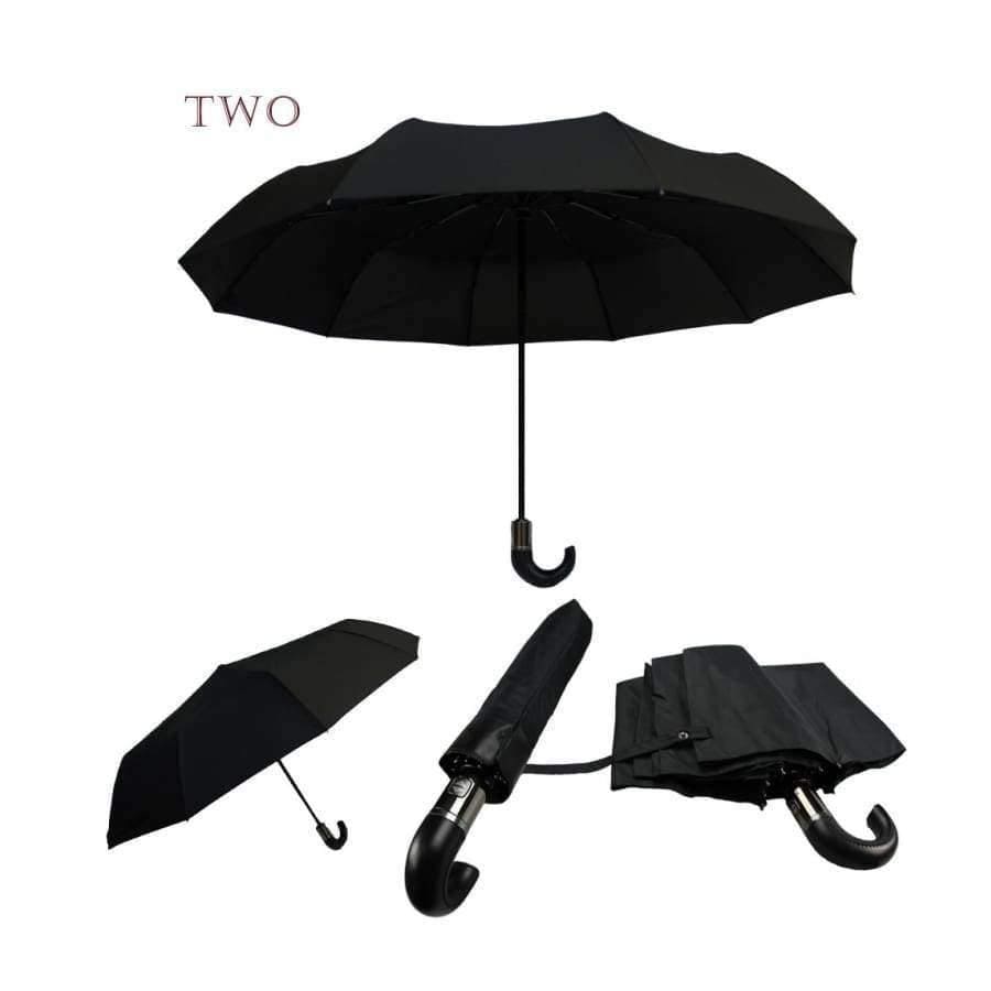 Leather curved handle men's automatic business umbrella men windproof black large auto umbrellas parasol rain paraguas