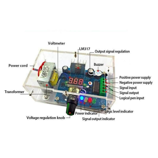 LM317 einstellbares geregeltes Spannung 220V auf 1.25V-14.5V Step-down Stromversorgung DIY Kits PCB Board DIY Elektronik mit Gehäuse