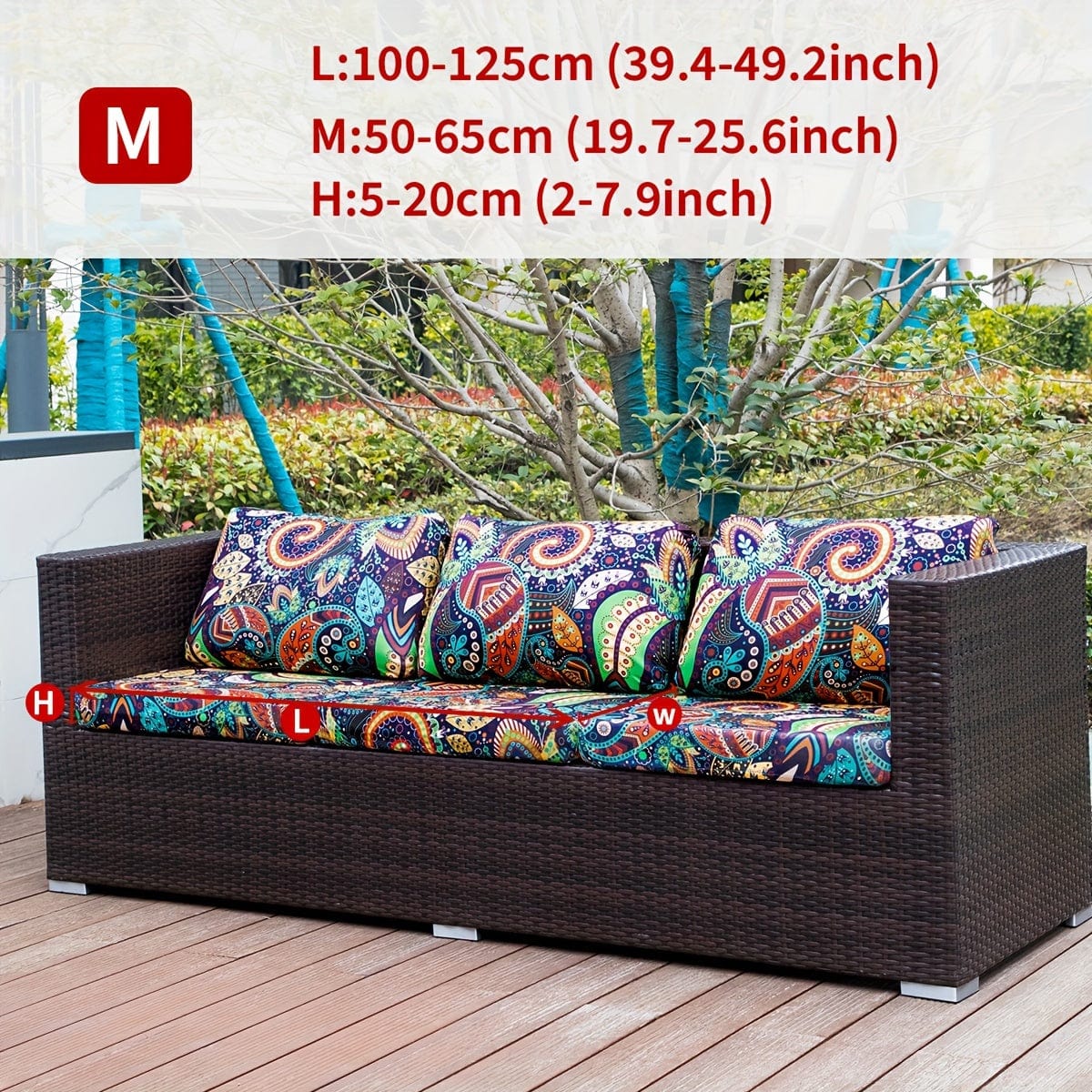 1pc Outdoor Bedruckte Tierblätter Florale Boho-Stil Kokosnuss Bedruckte Sofabezug Couchbezug Möbel Schutzbezug Wohnkultur Sofa Schoner