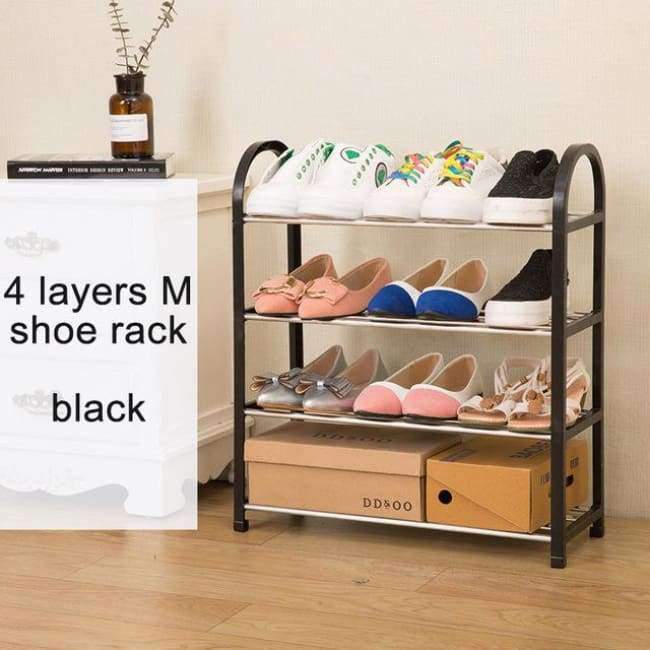 Mehrschichtiger Schuhregal Kunststoffteile Stahlrohr Schuhregal Leicht zusammengebauter Aufbewahrungsorganisator Standmöbel für das Wohnzimmer