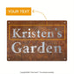 1 Stück, Personalisierte Gartensign, Benutzerdefinierter Name, Retro Vintage Außen Dekor, Geschenkideen, 30,48x20,32 cm Aluminium für Terrasse, Veranda