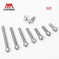 M5 304 Edelstahl Sechskantschraube M5x6 25 30 35 40 45 70 75 80 85 90 100mm Sechskant-Sitz Kopf Schraube M5 Unterlegscheibe und Mutter