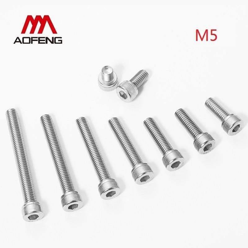 M5 304 Edelstahl Sechskantschraube M5x6 25 30 35 40 45 70 75 80 85 90 100mm Sechskant-Sitz Kopf Schraube M5 Unterlegscheibe und Mutter