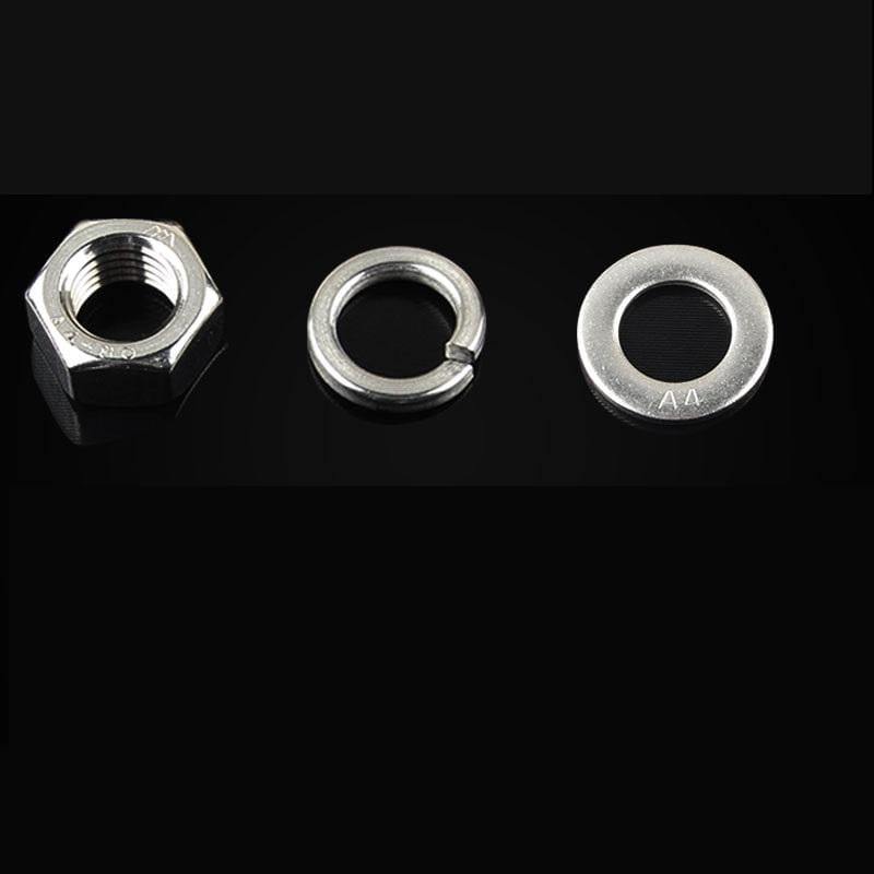 M5 304 Edelstahl Sechskantschraube M5x6 25 30 35 40 45 70 75 80 85 90 100mm Sechskant-Sitz Kopf Schraube M5 Unterlegscheibe und Mutter