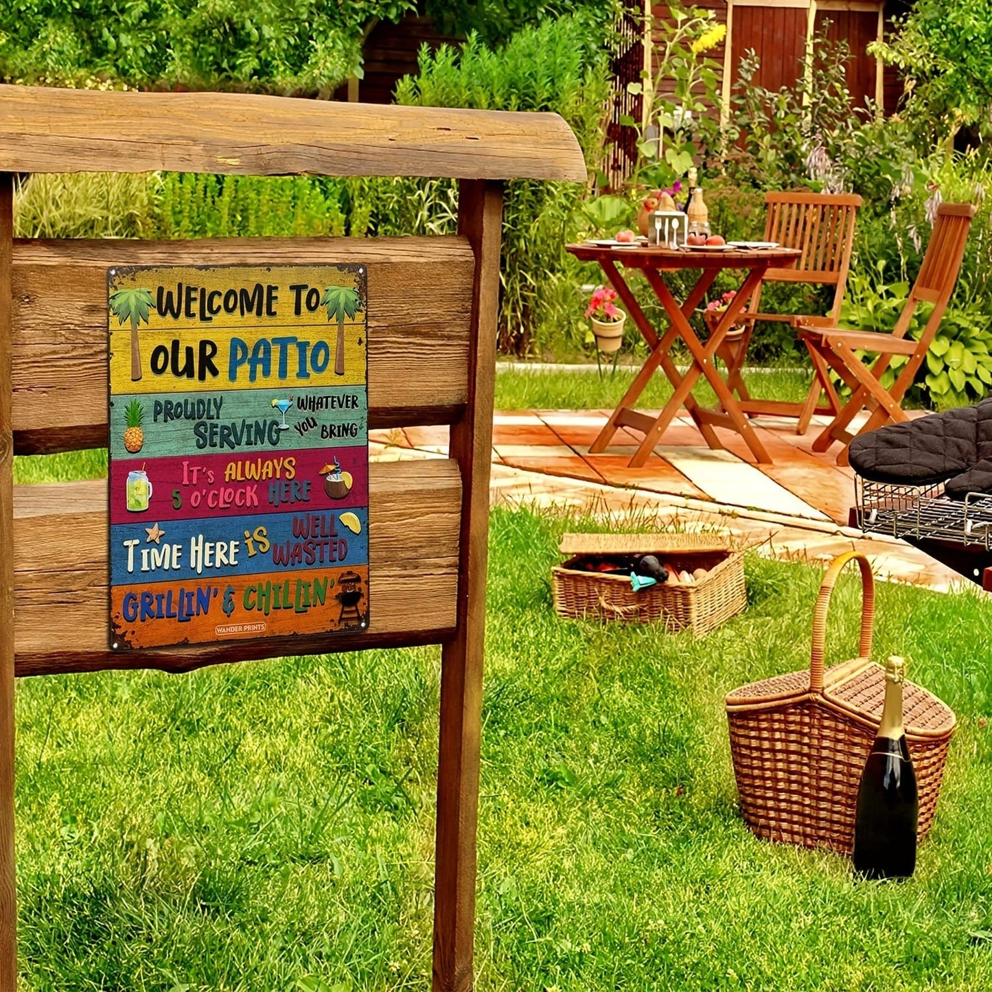 1 Stück, Vintage Metallblechschild für Swimmingpool Hinterhof Bar - 8''x12'' Wandkunst für Zuhause, Restaurant, Café, Garage - Wasserfest und Staubgeschützt
