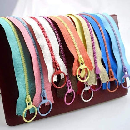 10 pieces Meetee 15-40 cm 3# closed ends resin zipper pull ring zipper slider head for sewing bags wallet purse fabric accessories crafts