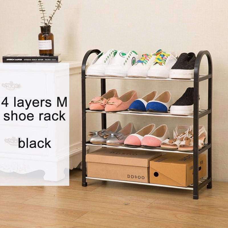 Mehrschichtiger Schuhregal Kunststoffteile Stahlrohr Schuhregal Leicht zusammengebauter Aufbewahrungsorganisator Standmöbel für das Wohnzimmer