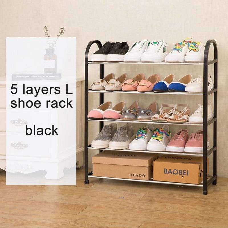 Mehrschichtiger Schuhregal Kunststoffteile Stahlrohr Schuhregal Leicht zusammengebauter Aufbewahrungsorganisator Standmöbel für das Wohnzimmer