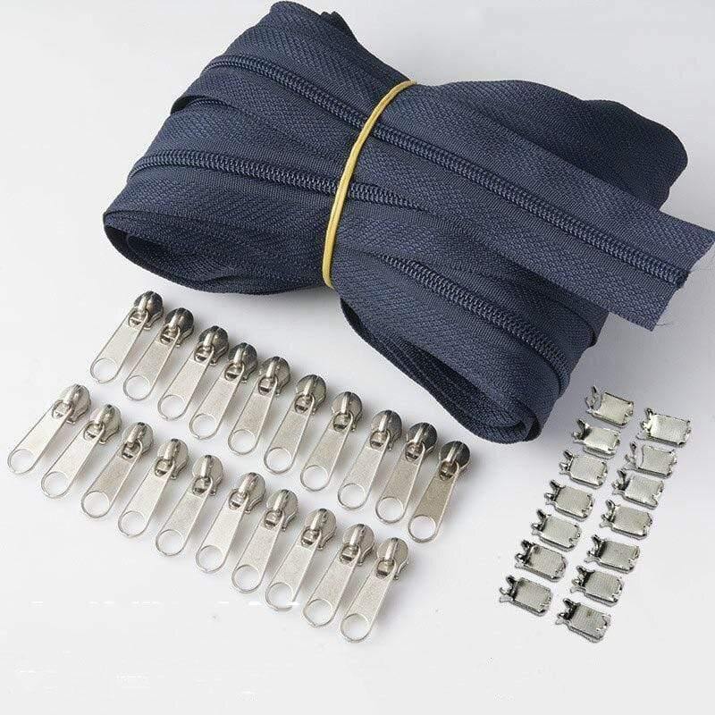 Meetee 10/20M Nylon 3# Zipper with Slider & Stop for Quilt Bags Tent Invisible Clothing Zipper Sewing Craft Supplies