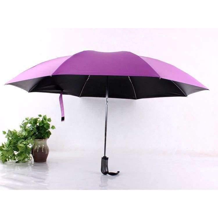 Black Cover Automatic Umbrella Inverted Fashion Color 3 Folding Sun Umbrella Inverse Umbrella Rain Women Men for Car