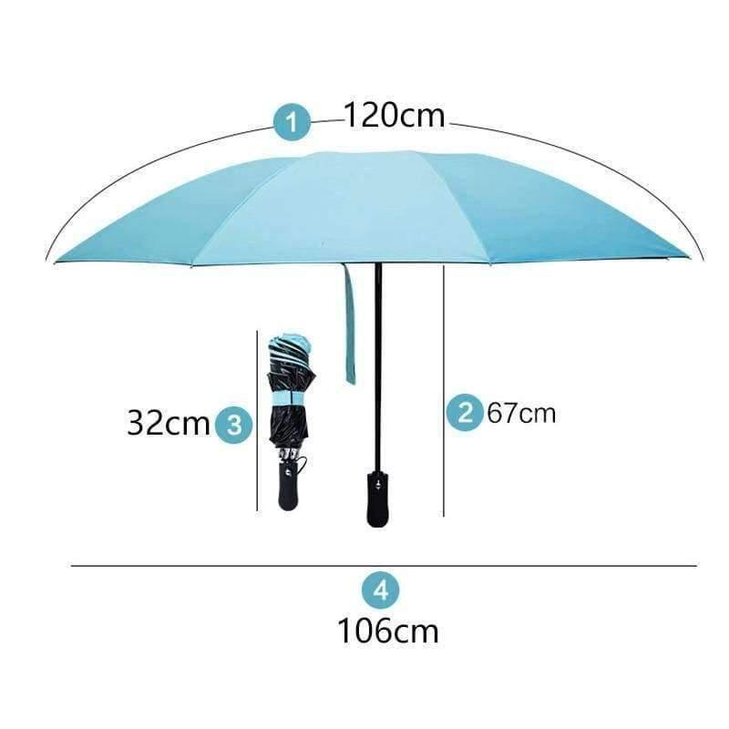Black Cover Automatic Umbrella Inverted Fashion Color 3 Folding Sun Umbrella Inverse Umbrella Rain Women Men for Car