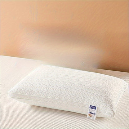 1pc Bequames und Stützendes Kopfkissen mit Netzrand und Weizenhalm-Rasterdesign zur Unterstützung von Nacken und Schultern - Perfekt für Gästezimmer und Home Decor