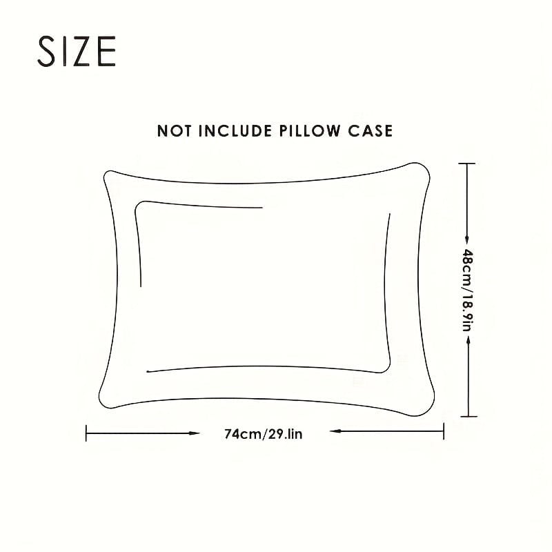 1pc Bequames und Stützendes Kopfkissen mit Netzrand und Weizenhalm-Rasterdesign zur Unterstützung von Nacken und Schultern - Perfekt für Gästezimmer und Home Decor