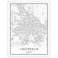 Niederlande Schwarz Weiß Weltstadtkarte Poster Nordic Wohnzimmer Amsterdam Breda Wandkunst Bilder Wohnkultur Leinwandgemälde