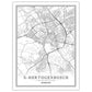 Niederlande Schwarz Weiß Weltstadtkarte Poster Nordic Wohnzimmer Amsterdam Breda Wandkunst Bilder Wohnkultur Leinwandgemälde