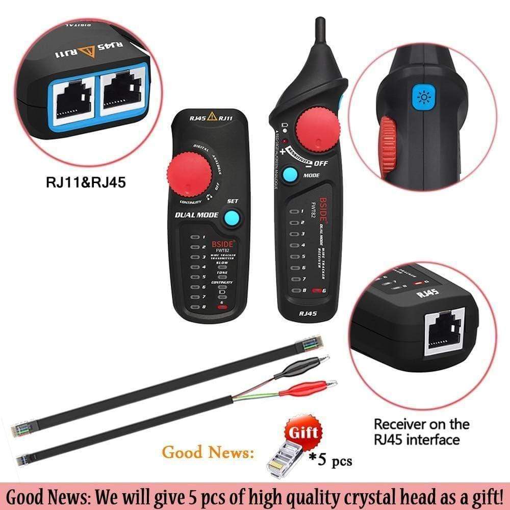 Network Cable Tracker Tester BSIDE FWT82 81 RJ45 RJ11 Telephone Cable Toner Ethernet LAN Tracer Analyzer Detector Line Finder