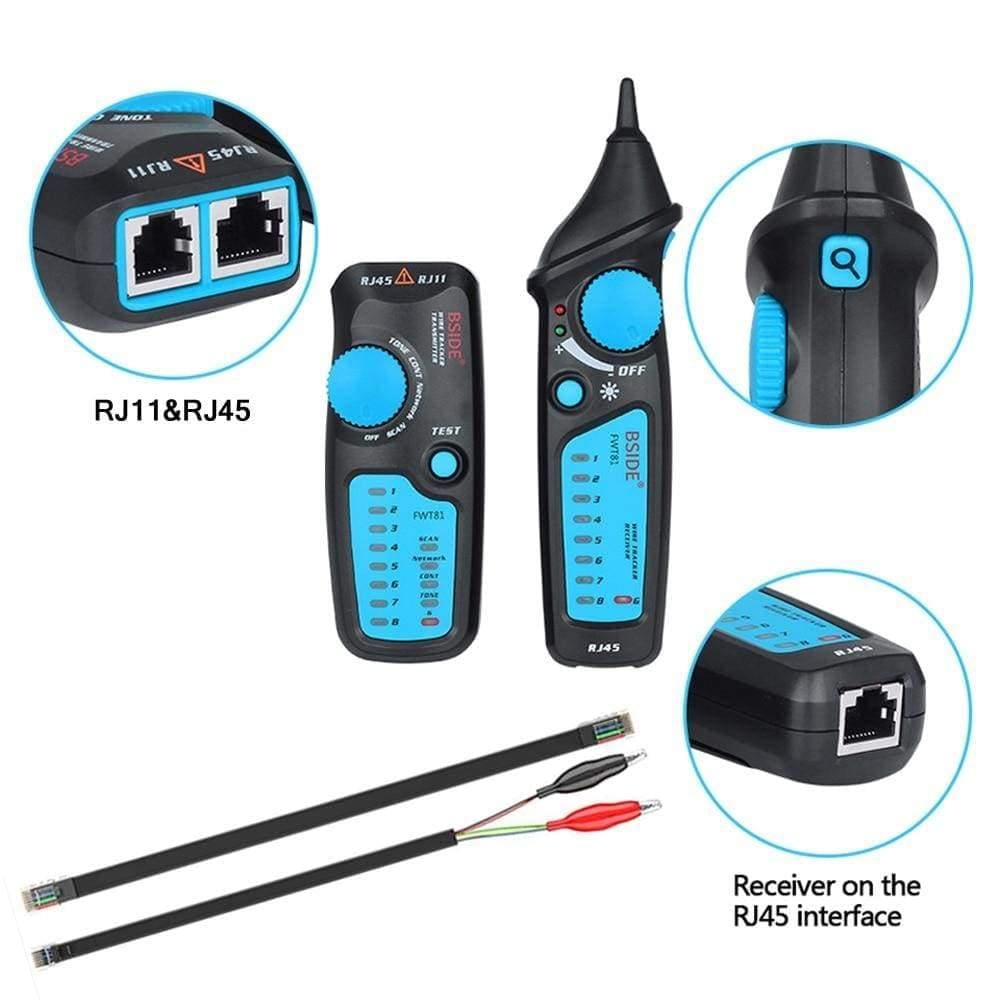 Network Cable Tracker Tester BSIDE FWT82 81 RJ45 RJ11 Telephone Cable Toner Ethernet LAN Tracer Analyzer Detector Line Finder