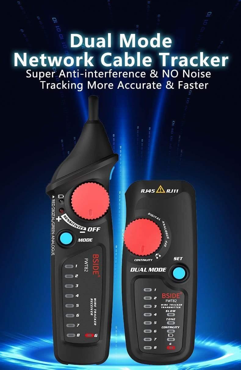 Network Cable Tracker Tester BSIDE FWT82 81 RJ45 RJ11 Telephone Cable Toner Ethernet LAN Tracer Analyzer Detector Line Finder