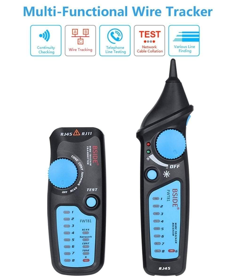 Network Cable Tracker Tester BSIDE FWT82 81 RJ45 RJ11 Telephone Cable Toner Ethernet LAN Tracer Analyzer Detector Line Finder