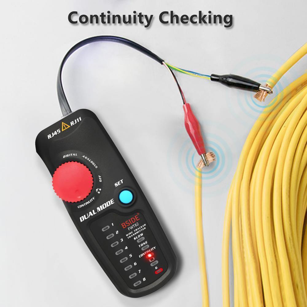 Network Cable Tracker Tester BSIDE FWT82 81 RJ45 RJ11 Telephone Cable Toner Ethernet LAN Tracer Analyzer Detector Line Finder