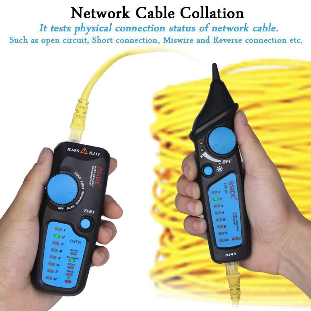 Network Ethernet Cable LAN Tester Tracker Phone RJ45 RJ11 Telephone Cable USB Cable Analyzer Detector Line Finder Tools MS6812