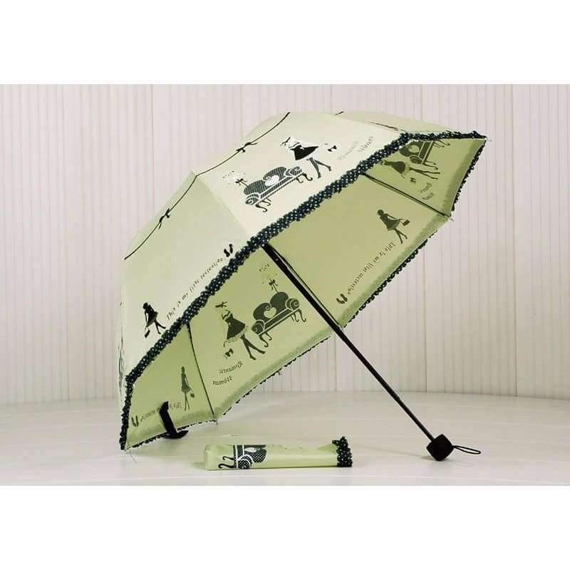 Beautiful girl pattern umbrella women's fashion bow princess umbrellas ladies parasol creative gift US041