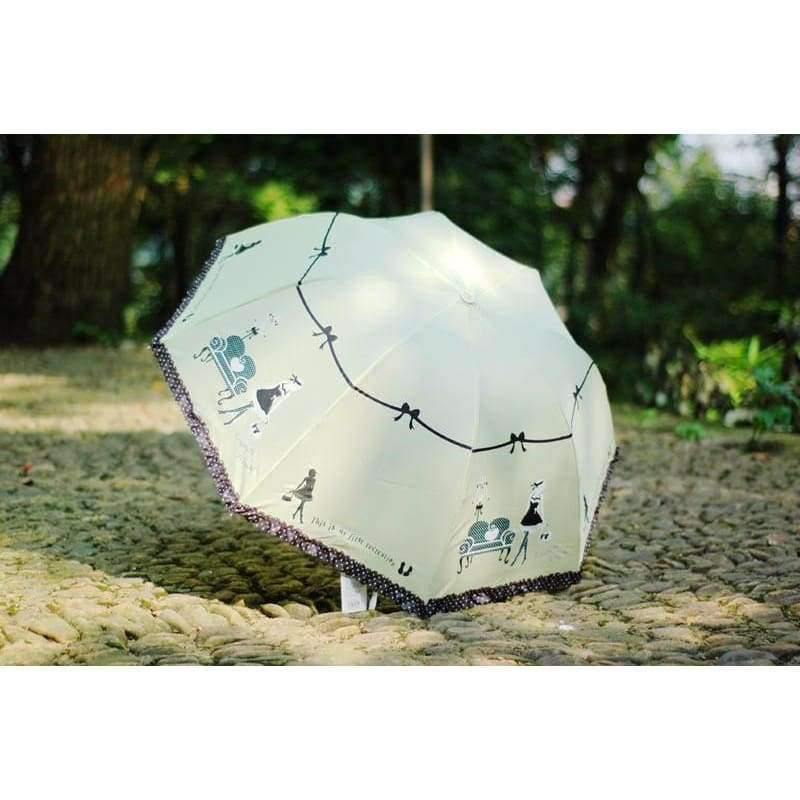 Beautiful girl pattern umbrella women's fashion bow princess umbrellas ladies parasol creative gift US041