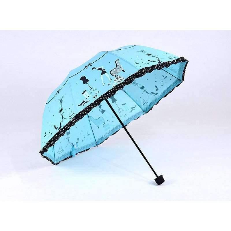 Beautiful girl pattern umbrella women's fashion bow princess umbrellas ladies parasol creative gift US041