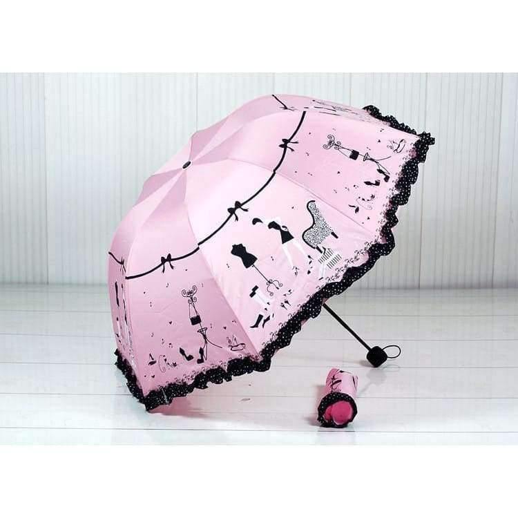 Beautiful girl pattern umbrella women's fashion bow princess umbrellas ladies parasol creative gift US041