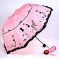 Beautiful girl pattern umbrella women's fashion bow princess umbrellas ladies parasol creative gift US041