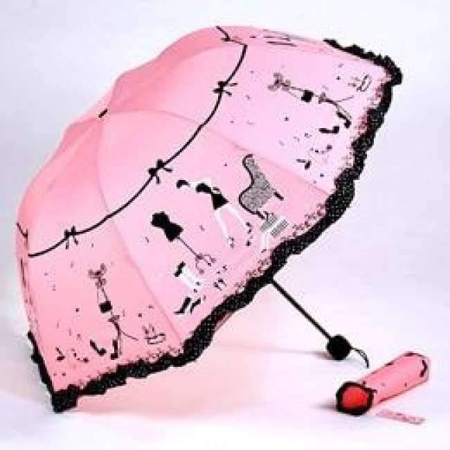 Beautiful girl pattern umbrella women's fashion bow princess umbrellas ladies parasol creative gift US041