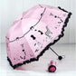 Beautiful girl pattern umbrella women's fashion bow princess umbrellas ladies parasol creative gift US041