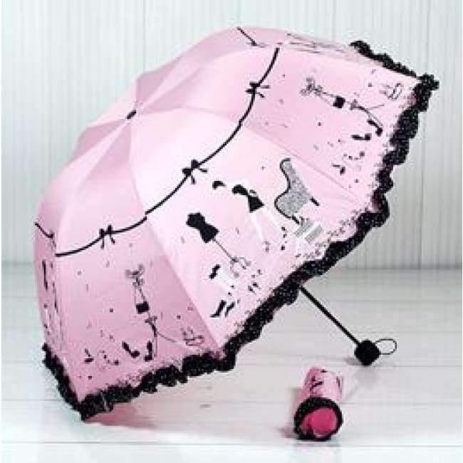 Beautiful girl pattern umbrella women's fashion bow princess umbrellas ladies parasol creative gift US041