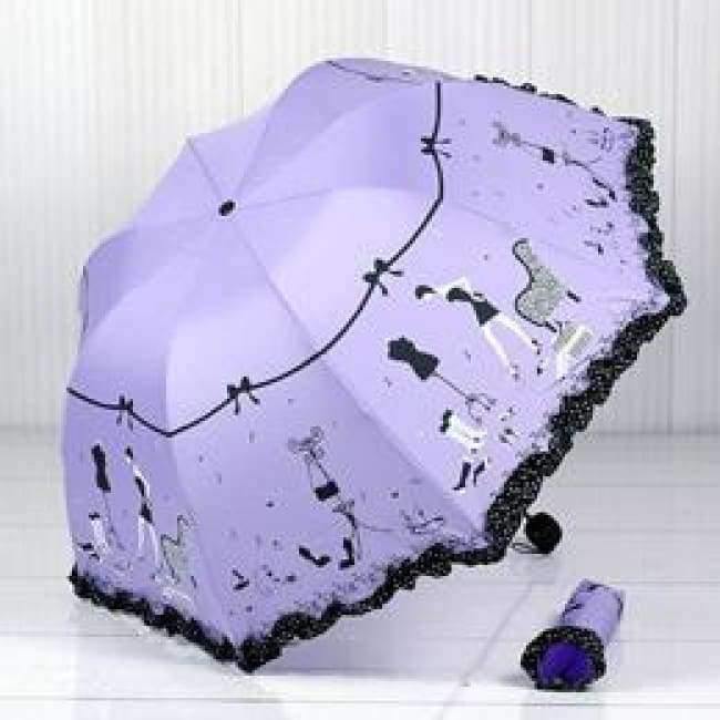 Beautiful girl pattern umbrella women's fashion bow princess umbrellas ladies parasol creative gift US041
