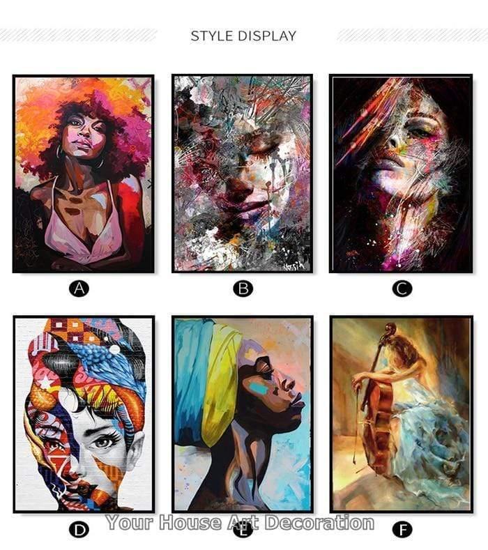 Nordic Canvas Painting Fashion Sex Figur Bild Wandkunst Wohnkultur Poster Wohnzimmer Mädchen Schlafzimmer Abstrakte Kunst Ölmalerei
