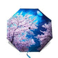 Art Sakura Umbrella Women Van Gogh Painting Folding Umbrella Rain Women Windproof Anti-UV Sun Umbrella YHS03