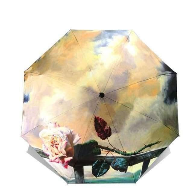 Art Sakura Umbrella Women Van Gogh Painting Folding Umbrella Rain Women Windproof Anti-UV Sun Umbrella YHS03