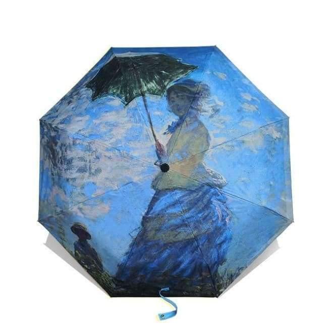 Art Sakura Umbrella Women Van Gogh Painting Folding Umbrella Rain Women Windproof Anti-UV Sun Umbrella YHS03