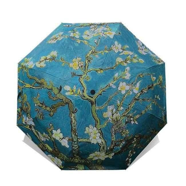 Art Sakura Umbrella Women Van Gogh Painting Folding Umbrella Rain Women Windproof Anti-UV Sun Umbrella YHS03